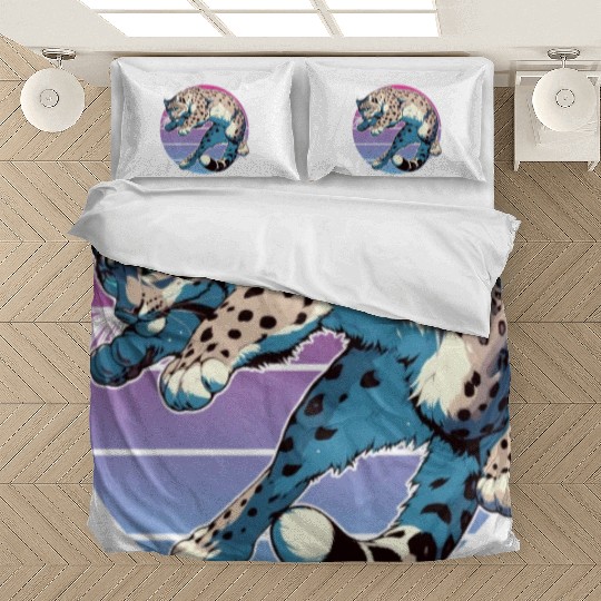 Snow Leopard Leopard White Leopard Bedding Sets