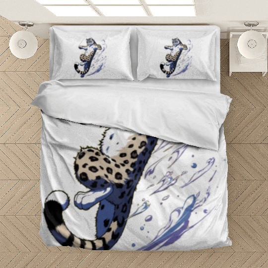 Snow Leopard Leopard White Leopard Bedding Sets