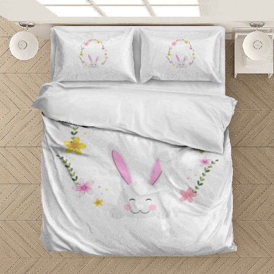 I Am Nephew Easter Bunny Flower Wreath Easter Bedding Sets