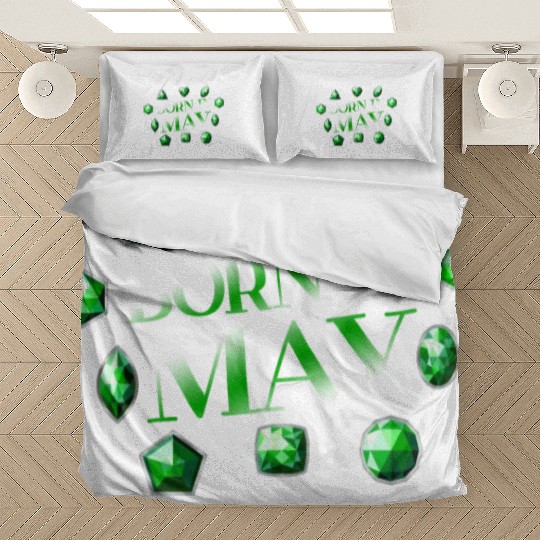 Born In May Green Emerald Birthstone Gemstone Bedding Sets