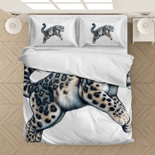 Snow Leopard Leopard White Leopard Bedding Sets