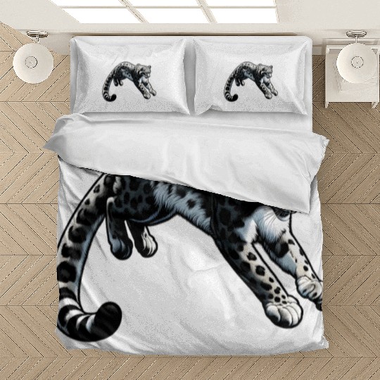 Snow Leopard Leopard White Leopard Bedding Sets