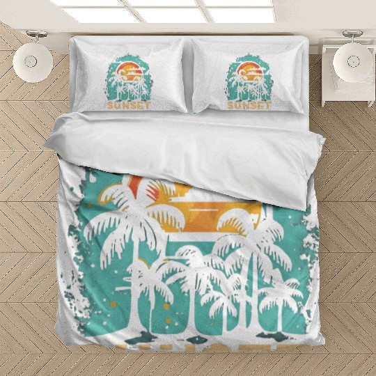 sunset, great gift for high-end people Bedding Sets