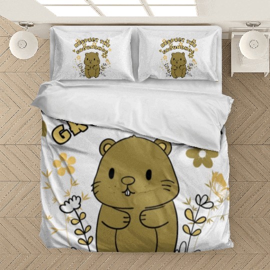 Respect The Groundhog,FUNNY Groundhog Bedding Sets