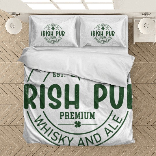 Irish Pub Whisky and Ale, St Patricks Day Bedding Sets