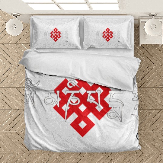 Auspicious knot and six character motto Bedding Sets