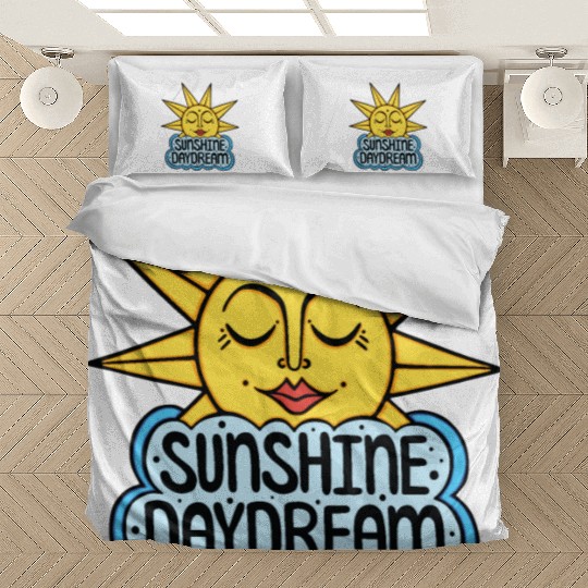 Sunshine Daydream Happy Sun and Cloud Bedding Sets