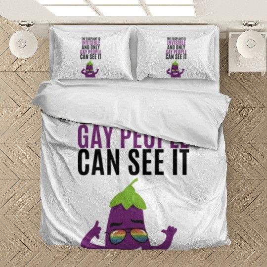 Invisible eggplant Bedding Sets for your gay friend
