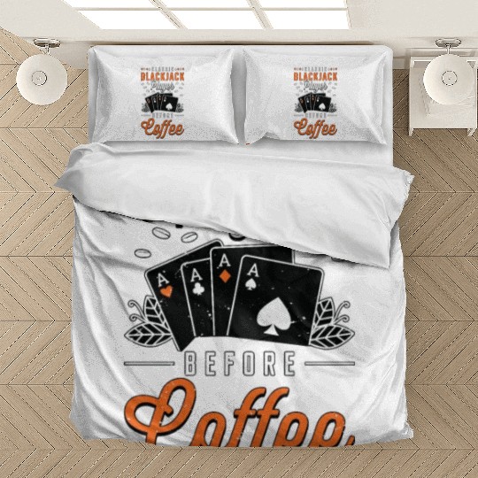Classic Blackjack Player Before Card Game Coffee Bedding Sets