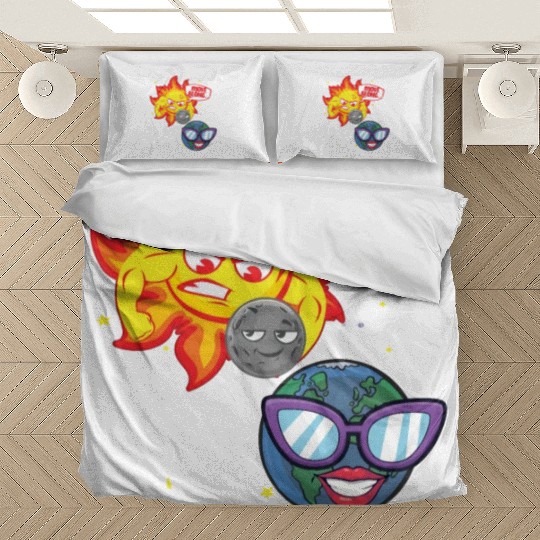 Total Solar Eclipse Move Along 4.08.24 Funny Kidsm Bedding Sets