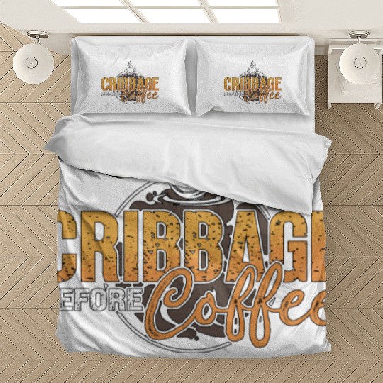 Cribbage Player Before Playing Cards Coffee Lover Bedding Sets