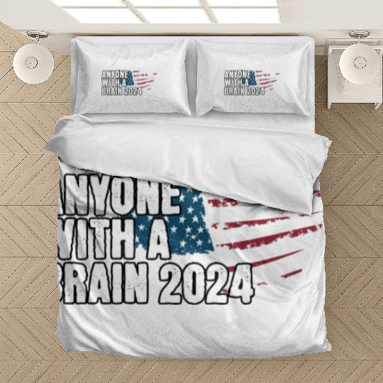 2024 Brain Vote Democracy Anti-Trump Bedding Sets