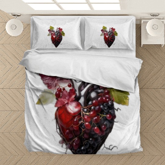 Default Human heart made with wine and red grape Bedding Sets