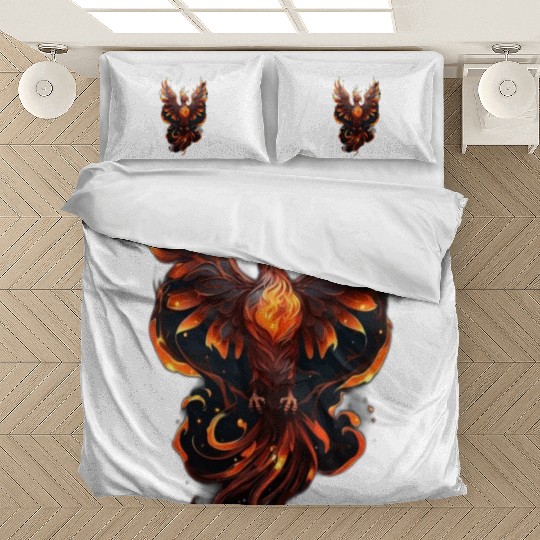 Fiery Phoenix Tattoo Design - Flight of Rebirth Bedding Sets