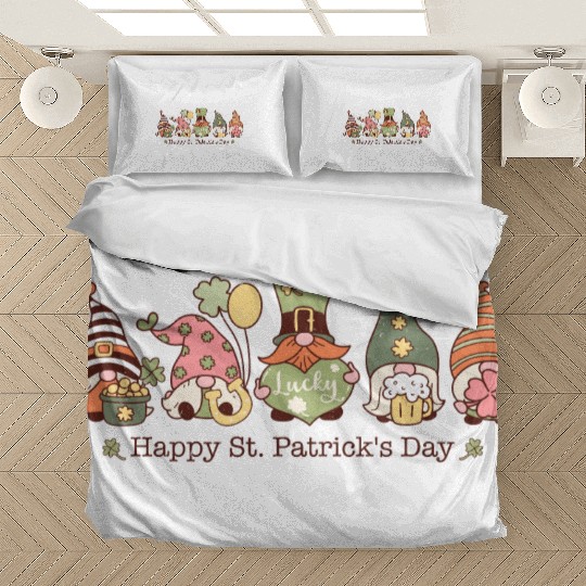 Happy St. Patrick's Day Gnomes Bedding Sets