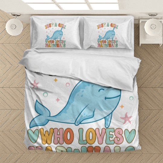 Narwhal Girl Narwhal Lover Bedding Sets