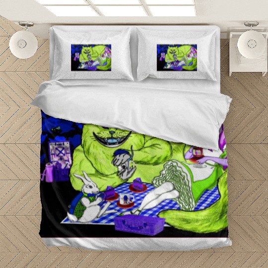 Alice in Picnic land Black (Light Version) Bedding Sets