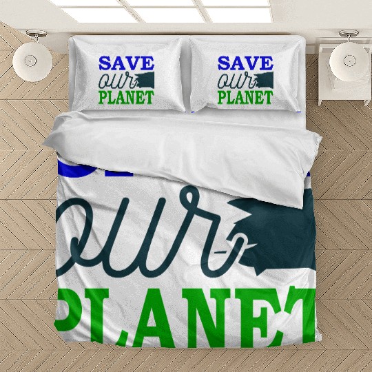 Save Our Planet Earth Print Bedding Sets