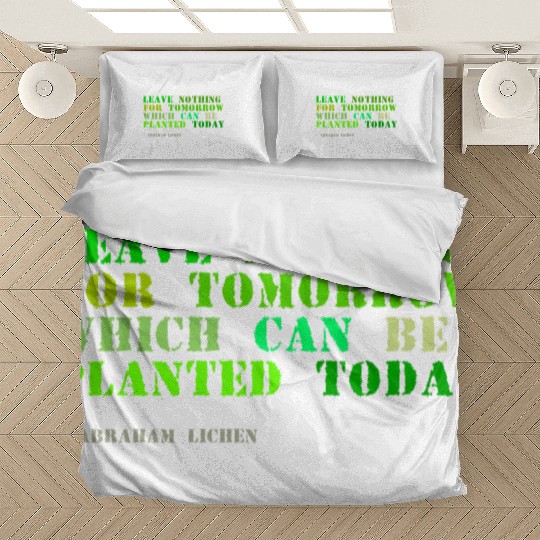 Plant sayings fake abraham lincoln quote Bedding Sets