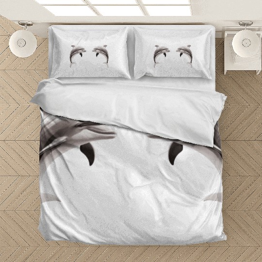 Two dolphins facing each other Bedding Sets