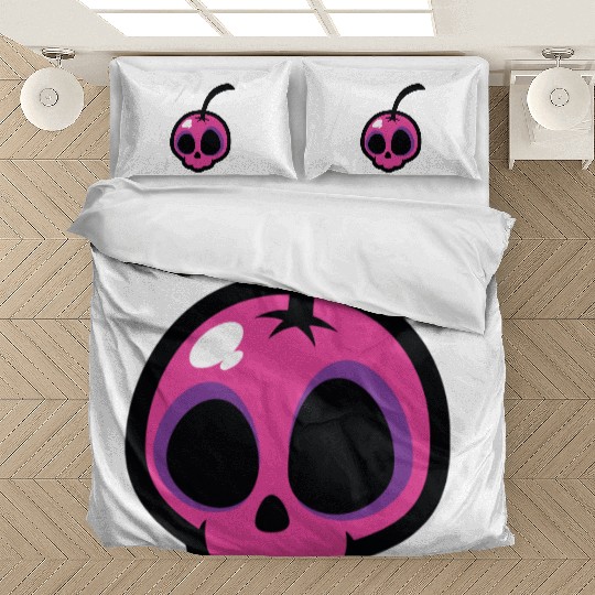Pink Cherry Skull Bedding Sets