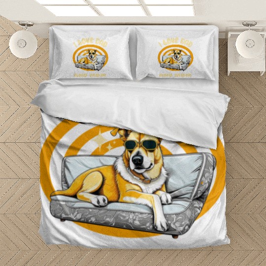 I Love Dad and Mom - Dog Bedding Sets