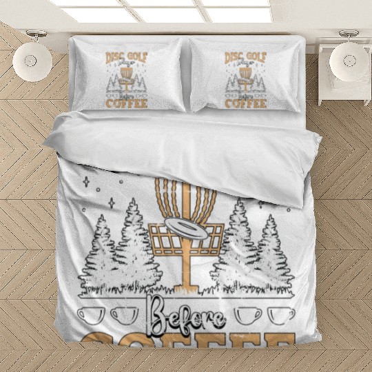 Disc Golf Player Before Flying Disc Coffee Lover Bedding Sets