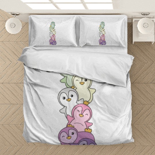 Genderfae Flag Pride Lgbtq Cute Penguin Bedding Sets
