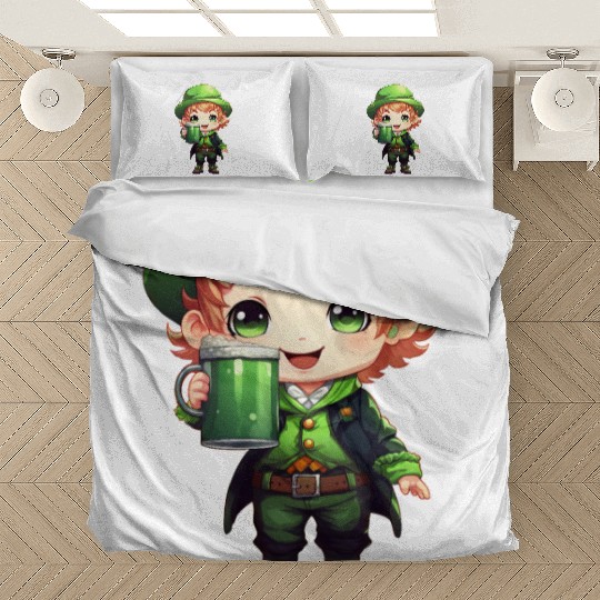 Green Beer on St Patricks Day Bedding Sets