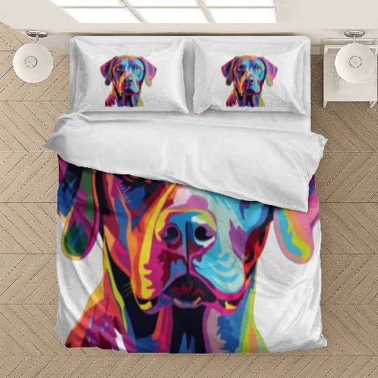 Watercolor Colorful Blue Lacy Bedding Sets