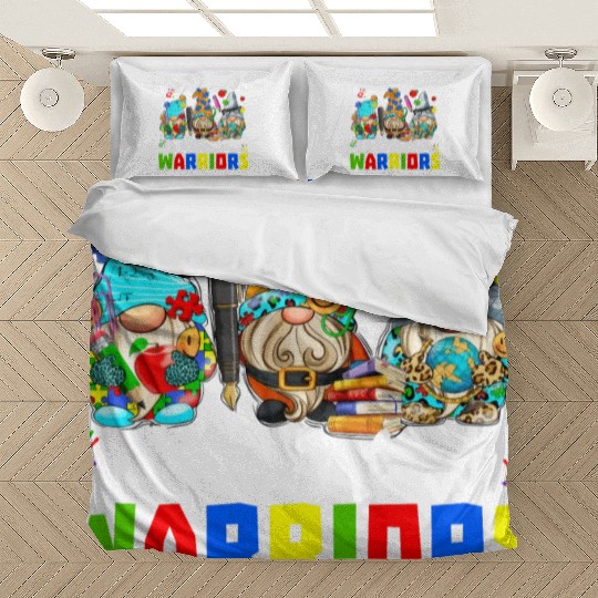 Autism Teacher Warriors Autism Autism Gnome Gift Bedding Sets