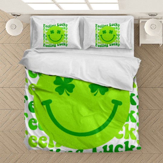 Irish Clover Feeling Lucky Smiling Face Bedding Sets
