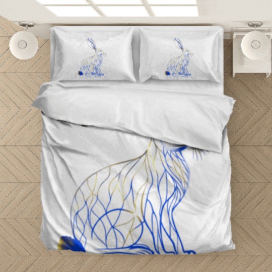 Kintsugi Easter Bunny Ostara Hare Bedding Sets
