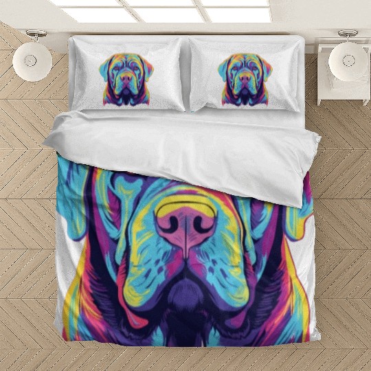 Watercolor Colorful Neapolitan Mastiff Bedding Sets