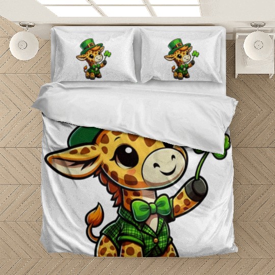 St. Patrick's Day Giraffe Cartoon Bedding Sets