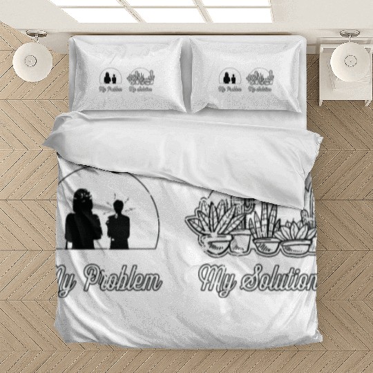 Succulents Lover My Problem My Pictogram Mom Dad Bedding Sets