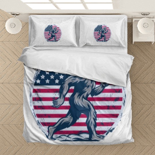 Bigfoot USA Flag Bedding Sets