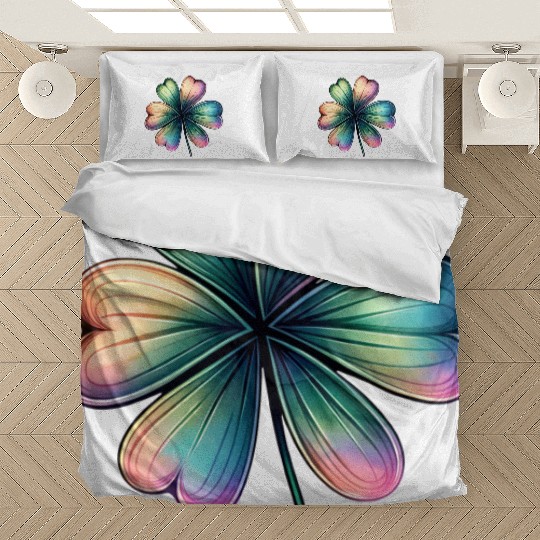 Saint Patrick's Colorful Shiny Shamrock Bedding Sets