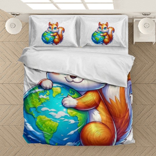 Squirrel for Earth Environmental Nature Bedding Sets