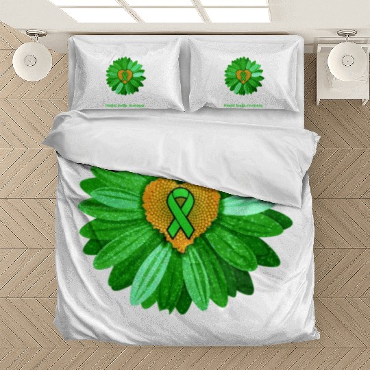 Be Kind Green Ribbon Sunflower Mental Health Bedding Sets