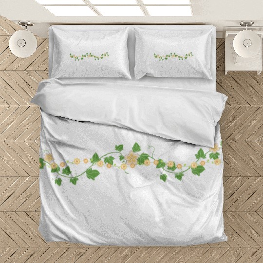 Yellow Flower Vine | MsFancyPrints Bedding Sets