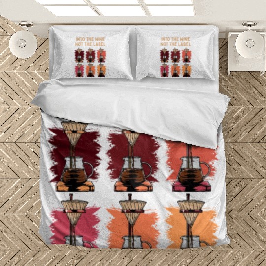 Funny Wine Lover Drinking Champagne Bedding Sets