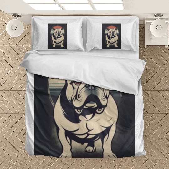 Bulldog 2 - Japanese Retro Art Bedding Sets