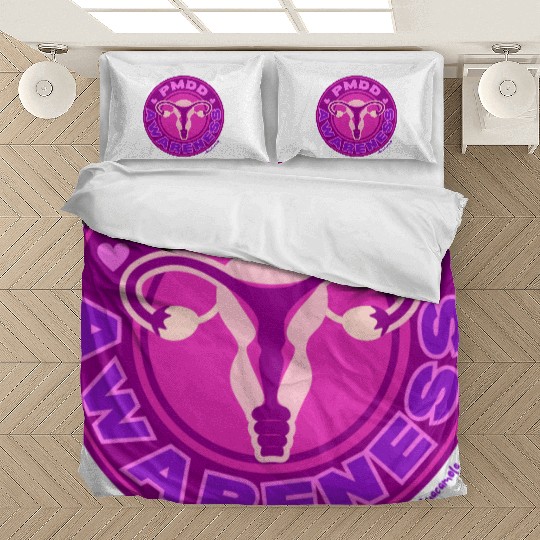 PMDD Awareness Logo | Pink Purple Womb Bedding Sets