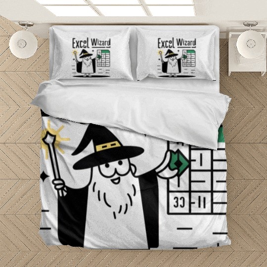 excel wizard funny accountant bookkeepers gift Bedding Sets