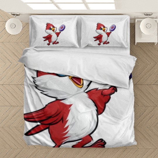 Cardinal Frisbee Fun: Vibrant Cardinal Design for Bedding Sets