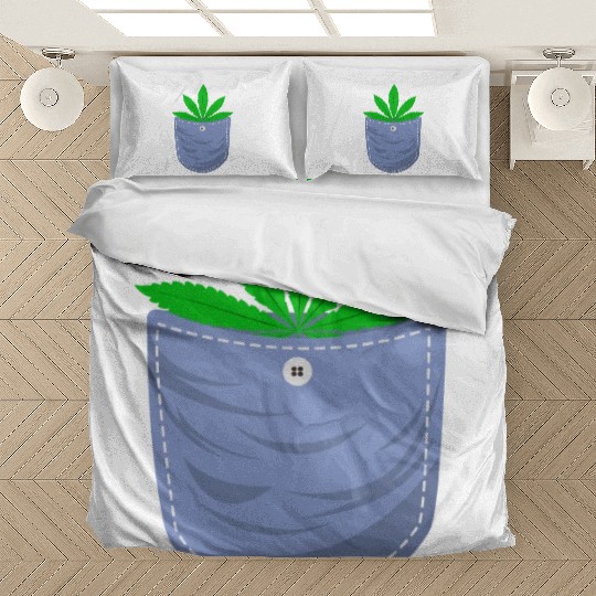 Jesting 420 Pocket Of Herb Weed Marijuana Design Bedding Sets