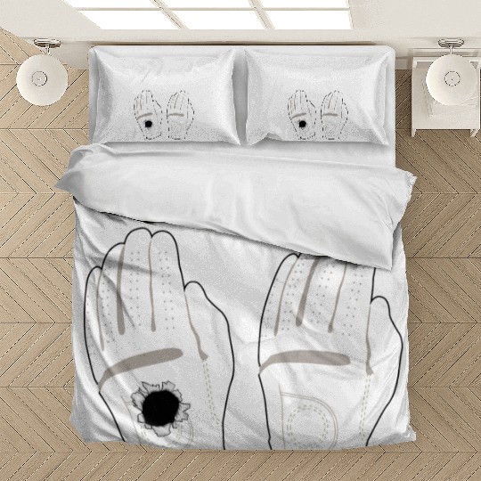 Hole in one gloves funny golf Bedding Sets