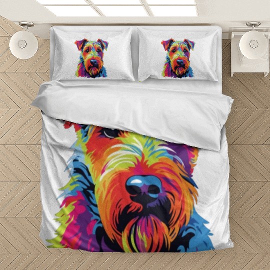 Watercolor Colorful Welsh Terrier Bedding Sets