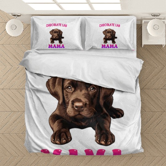 Labrador Retriever CHOCOLATE LAB MOM Labrador Bedding Sets
